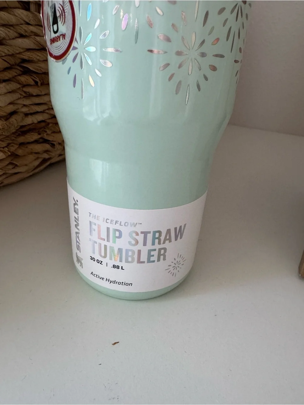 Stanley 30 OZ Ice Flow Seaglass Gloss Light Blue Tumbler Rare Winter Wonderland